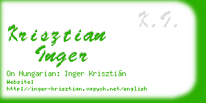 krisztian inger business card